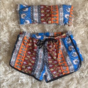 zaful bikini top with matching shorts